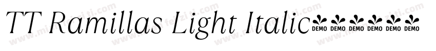TT Ramillas Light Italic字体转换